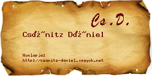 Csánitz Dániel névjegykártya